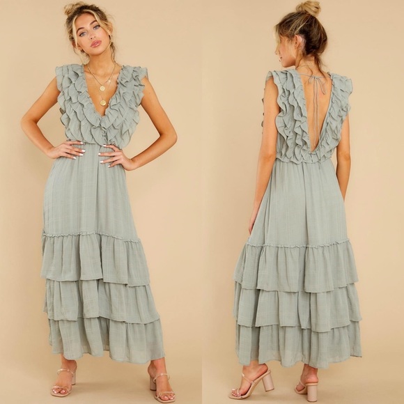 Storia Dresses & Skirts - Vici Romance ruffle maxi dress cottagecore
